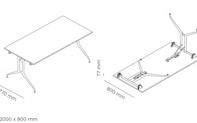 rozměry sklopné stoly AR
